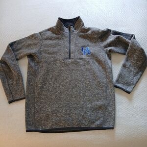 Sz.M Mens Antiqua Kentucky Wildcats Pullover Quarter Zip Sweatshirt